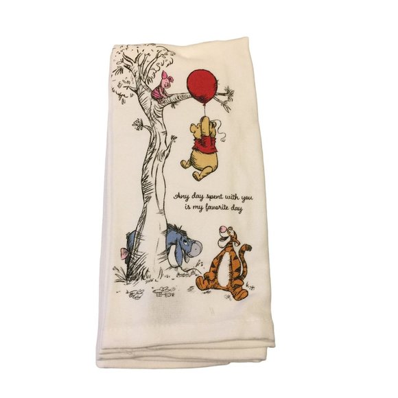 Disney Winnie the Pooh Kitchen Towels Set of 2 Tigger Eeyore Piglet 100% Cotton - Picture 4 of 5